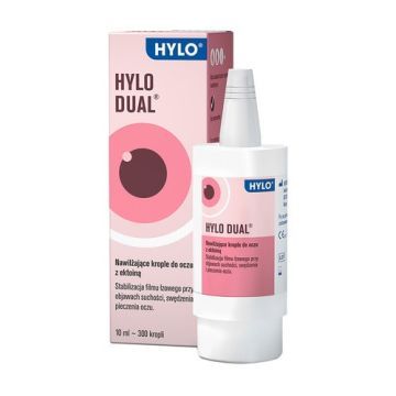 Hylo Dual, nawilżające krople do oczu z ektoiną, 10 ml