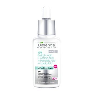 Bielenda Professional, płyn 40% kwas salicylowy, kwas azelainowy, kwas migdałowy, kwas mlekowy, 30 g