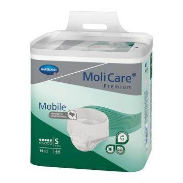 Molicare, Mobile Premium, pielucho-majtki,  5 kropli, rozmiar S, 14 szt.