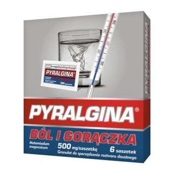 Pyralgina Gorączka, 500 mg, granulat w saszetkach, 6 szt.