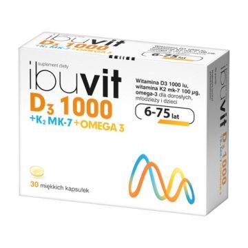 Ibuvit D3 1000+K2 MK-7 Omega 3, kapsułki, 30 szt.