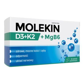 Molekin D3 + K2 + MgB6, tabletki powlekane, 60 szt.