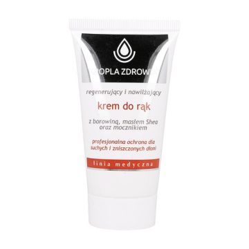 Kropla Zdrowia, krem do rąk z borowiną, masłem Shea oraz mocznikiem, 50 ml
