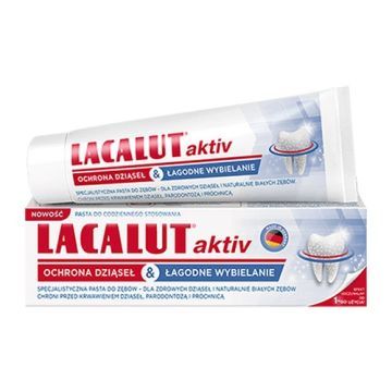 Lacalut Aktiv Ochrona Dziąseł & Łagodne Wybielanie, pasta do zębów, 75 ml