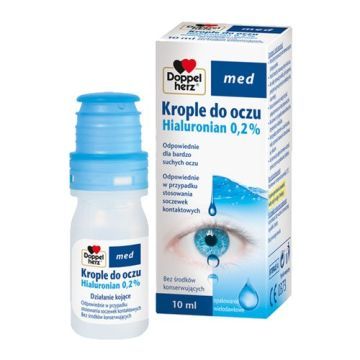 Doppelherz Med Hialuronian 0,2%, krople do oczu, 10 ml