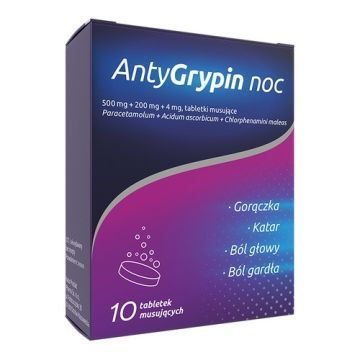 AntyGrypin noc, tabletki musujące, 10 szt.