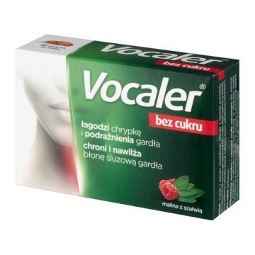 Vocaler bez cukru, pastylki do ssania, 12 szt.