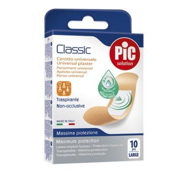 PiC Classic, antybakteryjne plastry opatrunkowe, large, 25 x 72 mm, 10 szt.