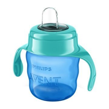 Avent Classic, kubek niekapek z ustnikiem, niebiesko-turkusowy, 6 m+, 200 ml, 1 szt.