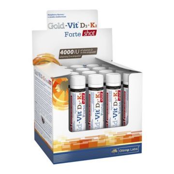 Olimp Gold-Vit D3+K2 Forte shot, płyn, smak malinowy, 25 ml, 1 szt.