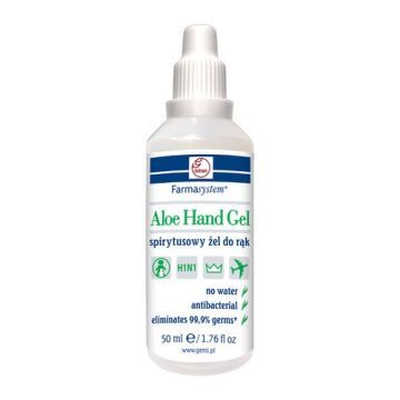 Farmasystem Aloe Hand Gel, żel antybakteryjny do rąk, 50 ml