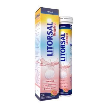 Litorsal Zdrovit Grejpfrut, tabletki musujące, 24 szt.