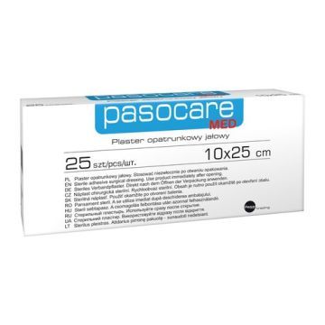 Pasocare Med, plaster opatrunkowy, jałowy, 10 cm x 25 cm, 25 szt.