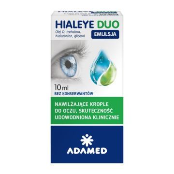 Hialeye Duo Emulsja, krople do oczu, 10 ml