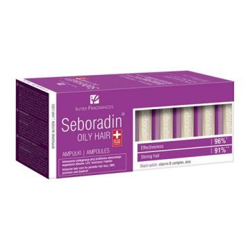 Seboradin Oily Hair, ampułki przeciw wypadaniu włosów, 14 ampułek x 5,5 ml