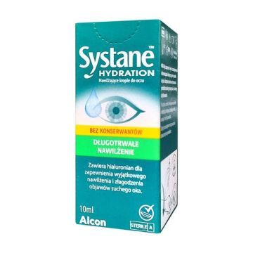 Systane Hydration, nawilżające krople do oczu, 10 ml