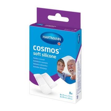 Cosmos Soft Silicone, plastry opatrunkowe z silikonem, 8 szt.