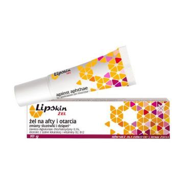LIPSkin, żel na afty, otarcia, zmiany śluzówki i dziąseł, 10 g