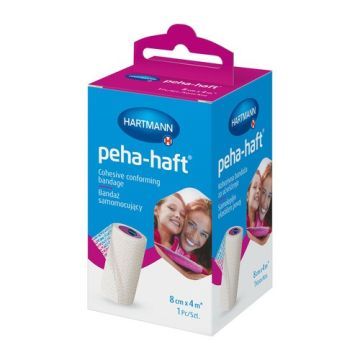 Peha-haft latexfree, opaska podtrzymująca, 4 m x 8 cm, 1 szt.