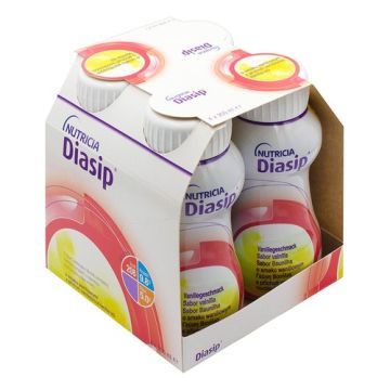 Diasip, płyn o smaku waniliowym,  4 x 200 ml