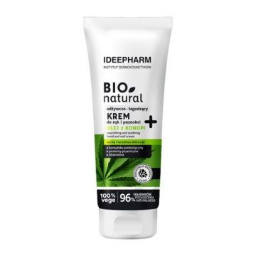 BIOnatural, krem do rąk i paznokci odżywczo-łagodzący, 100 ml