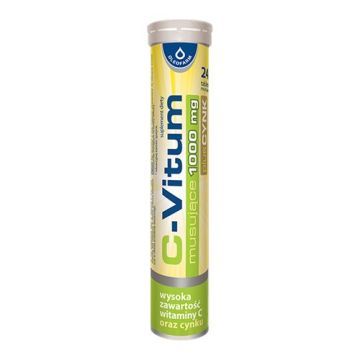 C-Vitum Witamina C 1000 mg plus cynk, tabletki musujące, 24 szt.