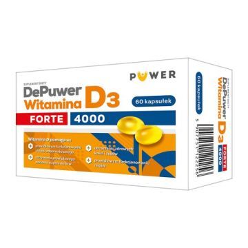 DePuwer Forte Witamina D3 4000, kapsułki, 60 szt.