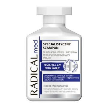 Radical Med, szampon specjalistyczny do włosów i skóry głowy ze zmianami łuszczycowymi oraz AZS, 300 ml