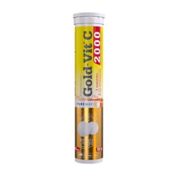 Gold-Vit C 2000, tabletki musujące, smak pomarańczowy, 20 szt.