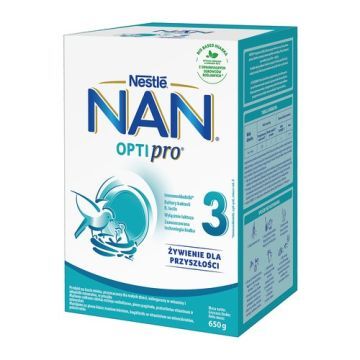 Mleko Nan Optipro 3, mleko modyfikowane po 1. roku życia, proszek, 650 g,  (2 x 325 g)