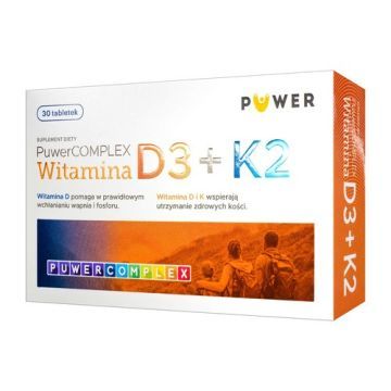 Puwer Complex Witamina D3 + K2, tabletki, 30 szt.