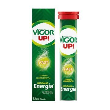 Vigor Up! Fast, tabletki musujące o smaku limonkowym, 20 szt.