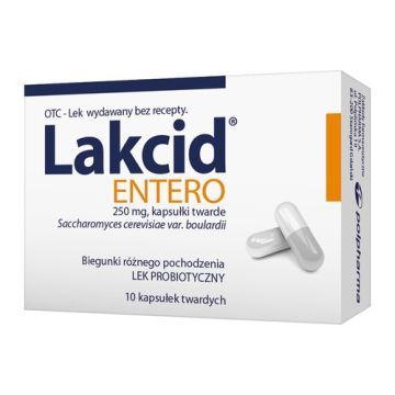 Lakcid Entero, 250 mg, kapsułki twarde, 10 szt