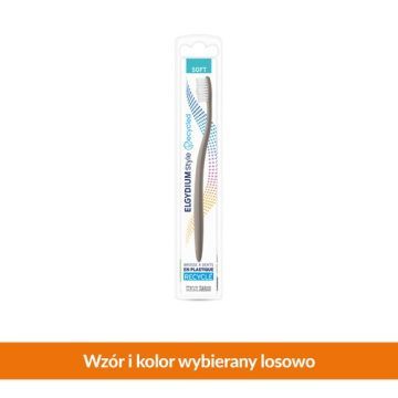 Elgydium Style, szczoteczka z plastiku z recyklingu do zębów, miękka, 1 szt.