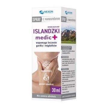 Islandzki medic+ z nanosrebrem, spray, 30 ml