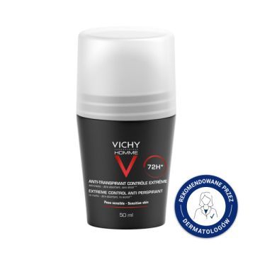 Vichy Homme, antyperspirant 72h, roll-on, 50 ml