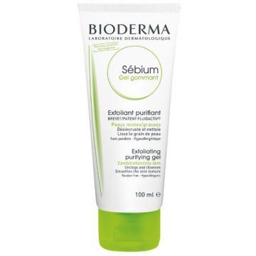 Bioderma Sebium Gel Gommant, myjący żel złuszczający - peeling, 100 ml