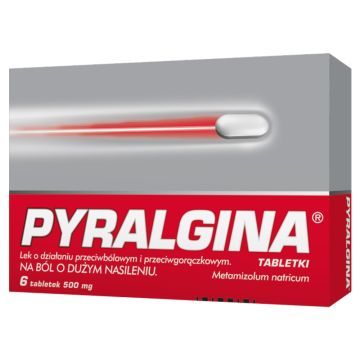 Pyralgina, 500 mg, tabletki, 6 szt.
