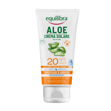 Equilibra Aloe, Aloesowy krem przeciwsłoneczny SPF 20 UVB/UVA, 75ml