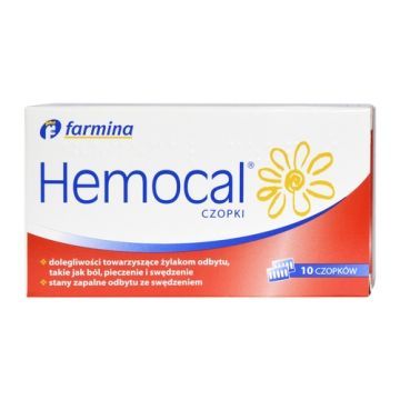 Hemocal, czopki, 10 szt