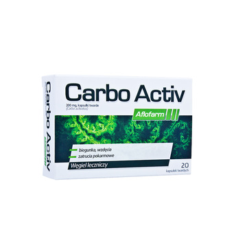 Carbo Activ Aflofarm, kapsułki twarde, 200 mg, 20 szt.