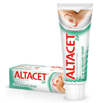 Altacet, 10 mg/g, żel na urazy i stłuczenia w tubie, 75 g