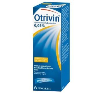 Otrivin 0.05%, (0,5 mg/ml), dla dzieci, aerozol do nosa, 10 ml