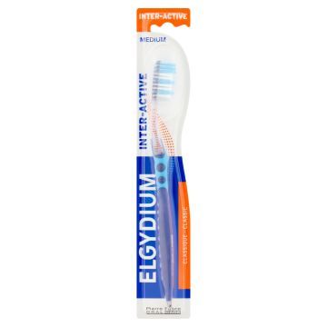 Elgydium Inter-active, szczoteczka do zębów, średnia, 1 szt.