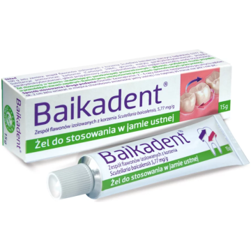 Baikadent, 5,77 mg / g, żel do stosowania w jamie ustnej, 15 g