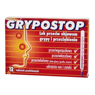 Grypostop, tabletki powlekane, 12 szt.