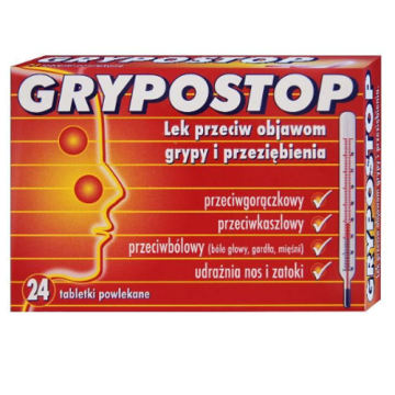 Grypostop, 325 mg+30 mg+15 mg, tabletki powlekane, 24 szt.