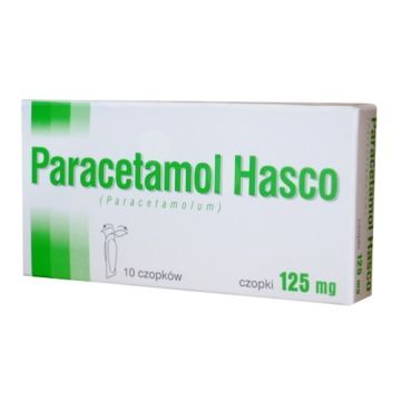 Paracetamol Hasco, 125 mg, czopki, 10 szt.