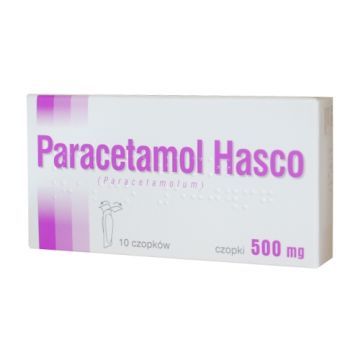 Paracetamol Hasco, 500 mg, czopki, 10 szt. 