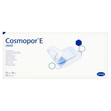 Cosmopor E, plastry opatrunkowe, jałowe, 25 x 10 cm, 25 szt.